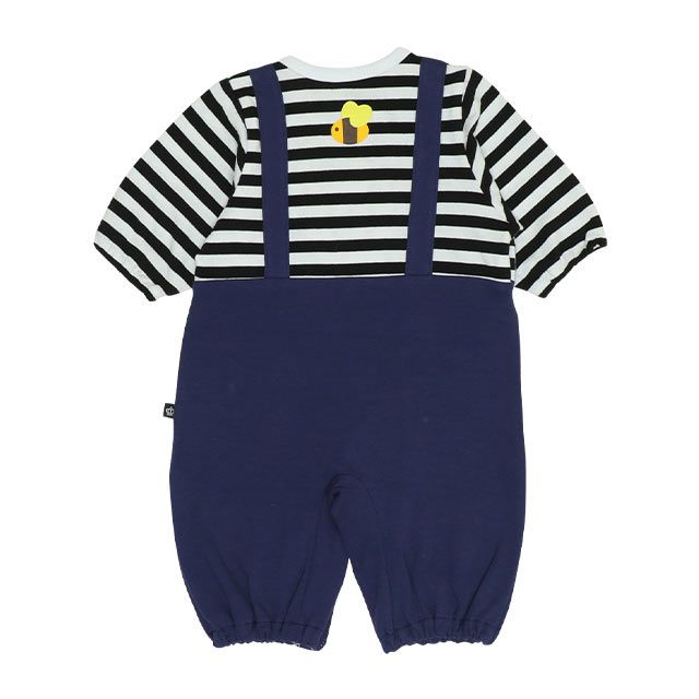 【ベビードール】プー サロペット2WAYオール 0138B / 50-70cm ベビーサイズ 赤ちゃん 出産祝い 贈り物 プレゼント 綿100％ つなぎ 長袖 ドレスオール カバーオール