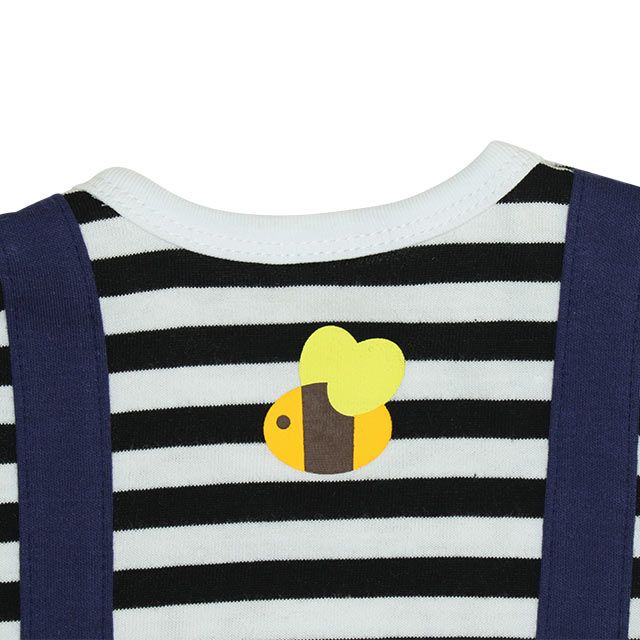 【ベビードール】プー サロペット2WAYオール 0138B / 50-70cm ベビーサイズ 赤ちゃん 出産祝い 贈り物 プレゼント 綿100％ つなぎ 長袖 ドレスオール カバーオール