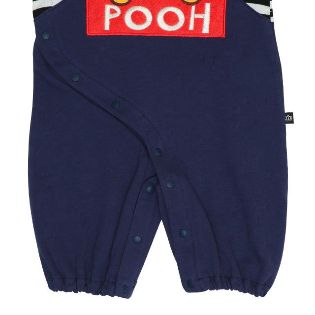 【ベビードール】プー サロペット2WAYオール 0138B / 50-70cm ベビーサイズ 赤ちゃん 出産祝い 贈り物 プレゼント 綿100％ つなぎ 長袖 ドレスオール カバーオール