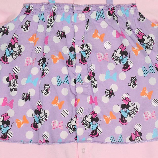 【ベビードール】ミニー フリル2WAYオール 0139B / 50-70cm ベビーサイズ 赤ちゃん 出産祝い 贈り物 プレゼント 綿100％ つなぎ 長袖 ドレスオール カバーオール