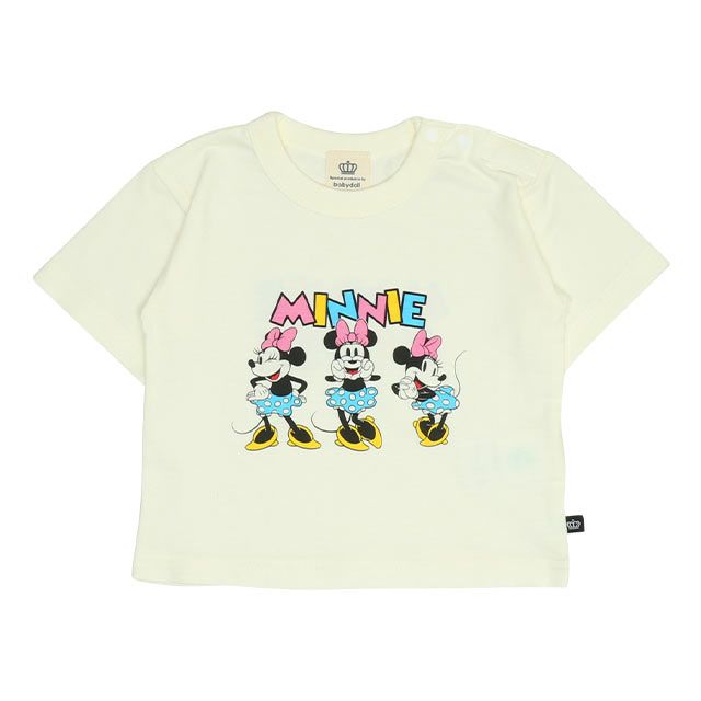 【ベビードール】ミニー ギフトBOX付き 半袖 3点ギフトセット 0141B 【DY】 / 70-80cm ベビーサイズ 赤ちゃん 出産祝い 贈り物 プレゼント コーデセット 綿100％ つなぎ Tシャツ ボリュームスカート スタイ