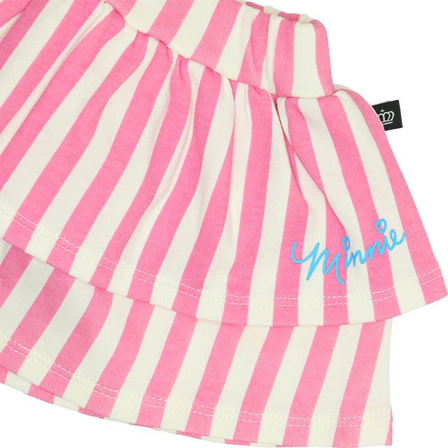 【ベビードール】ミニー ギフトBOX付き 半袖 3点ギフトセット 0141B 【DY】 / 70-80cm ベビーサイズ 赤ちゃん 出産祝い 贈り物 プレゼント コーデセット 綿100％ つなぎ Tシャツ ボリュームスカート スタイ