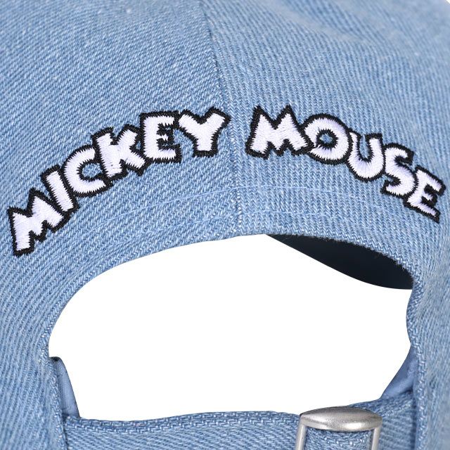 【ベビードール】ミッキー デニムキャップ 0192 / キッズ 雑貨 帽子 ぼうし 日よけ バックルでサイズ調整可 軽量 刺繍