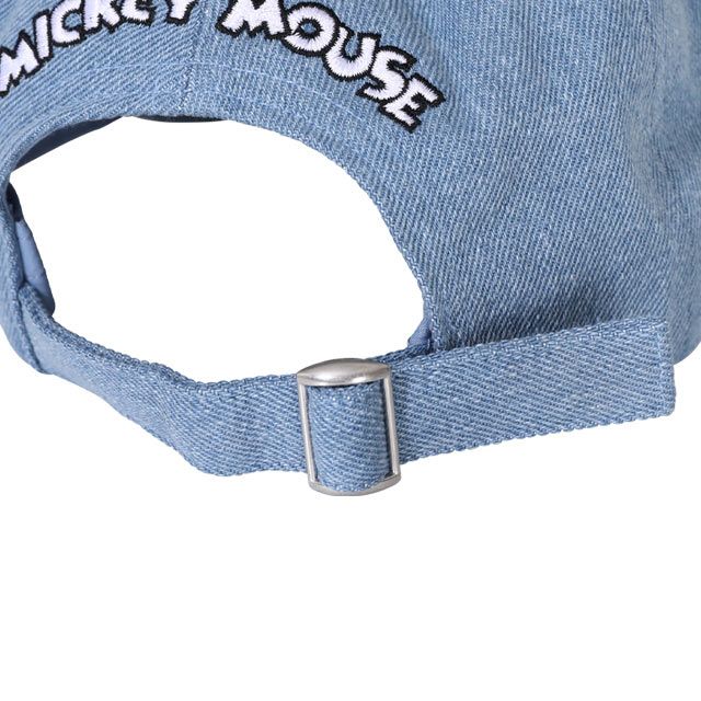 【ベビードール】ミッキー デニムキャップ 0192 / キッズ 雑貨 帽子 ぼうし 日よけ バックルでサイズ調整可 軽量 刺繍