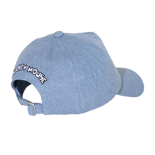 【ベビードール】ミッキー デニムキャップ 0192 / キッズ 雑貨 帽子 ぼうし 日よけ バックルでサイズ調整可 軽量 刺繍
