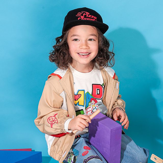 【ベビードール】リトルグリーンメン ツイルキャップ 0229 / トイ・ストーリー ベビーサイズ キッズ 帽子 雑貨 日よけ 平つば フラットバイザー デニムキャップ サイズ調整機能有り