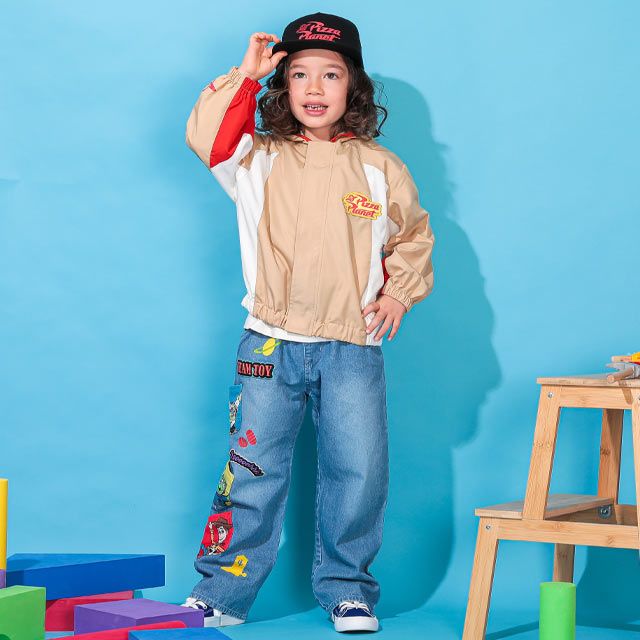 【ベビードール】リトルグリーンメン ツイルキャップ 0229 / トイ・ストーリー ベビーサイズ キッズ 帽子 雑貨 日よけ 平つば フラットバイザー デニムキャップ サイズ調整機能有り