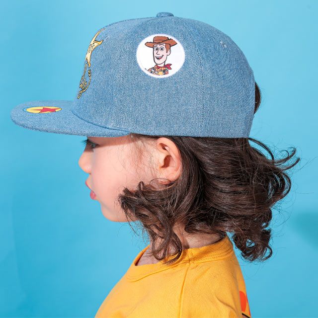 【ベビードール】ウッディ ツイルキャップ 0229 / トイ・ストーリー ベビーサイズ キッズ 帽子 雑貨 日よけ 平つば フラットバイザー デニムキャップ サイズ調整機能有り