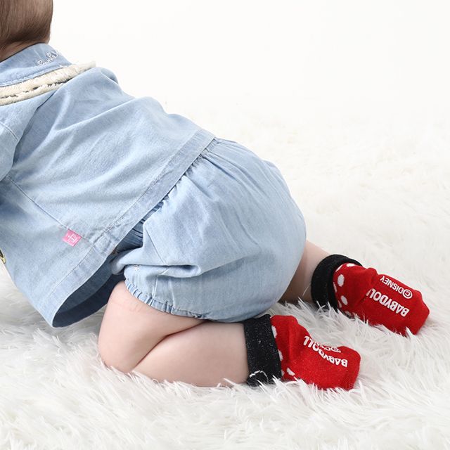 【ベビードール】ミニー デニムベビーセットアップ 0298B / 70-80cm 赤ちゃん リンクコーデ ペアルック 出産祝い 贈り物 プレゼント 綿100％ フリンジ襟