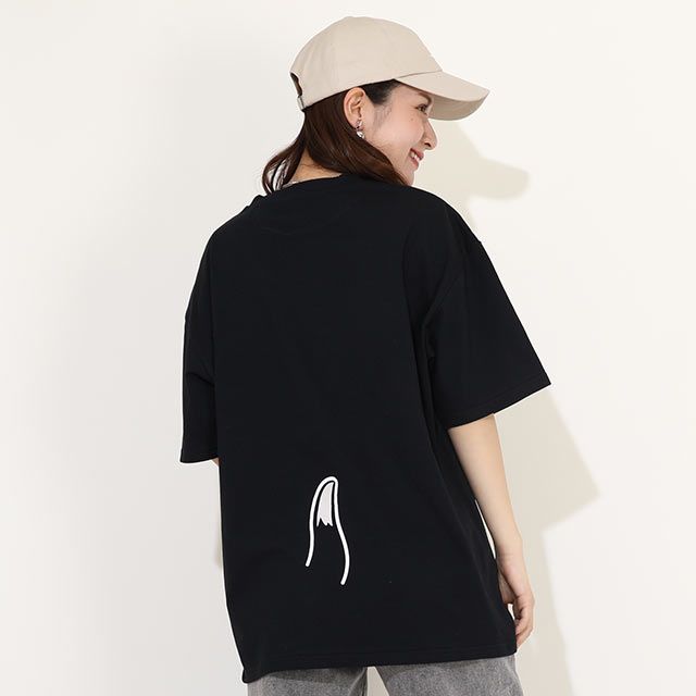 【ベビードール】フィガロ 親子お揃い キャラクターフェイスTシャツ 0320A / 大人 ユニセックス 男女兼用 リンクコーデ ペアルック 親子コーデ 半袖 トップス フリーサイズ 天竺素材 ワイドシルエット キャットコレクション 猫の日 猫キャラクター CAT