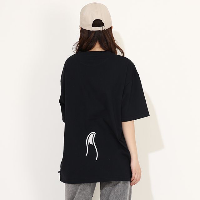 【ベビードール】フィガロ 親子お揃い キャラクターフェイスTシャツ 0320A / 大人 ユニセックス 男女兼用 リンクコーデ ペアルック 親子コーデ 半袖 トップス フリーサイズ 天竺素材 ワイドシルエット キャットコレクション 猫の日 猫キャラクター CAT