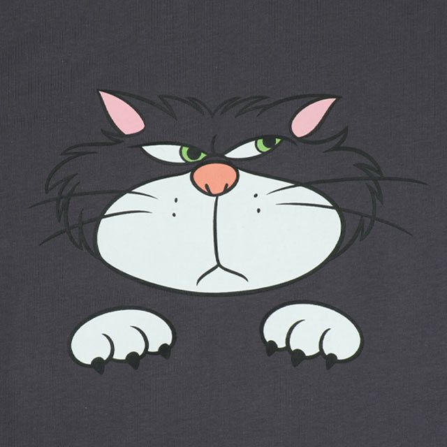 【ベビードール】ルシファー 親子お揃い キャラクターフェイスTシャツ 0320A / 大人 ユニセックス 男女兼用 リンクコーデ ペアルック 親子コーデ 半袖 トップス フリーサイズ 天竺素材 ワイドシルエット キャットコレクション 猫の日 猫キャラクター CAT