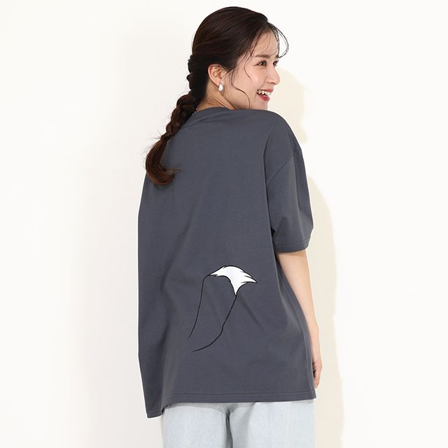 【ベビードール】ルシファー 親子お揃い キャラクターフェイスTシャツ 0320A / 大人 ユニセックス 男女兼用 リンクコーデ ペアルック 親子コーデ 半袖 トップス フリーサイズ 天竺素材 ワイドシルエット キャットコレクション 猫の日 猫キャラクター CAT