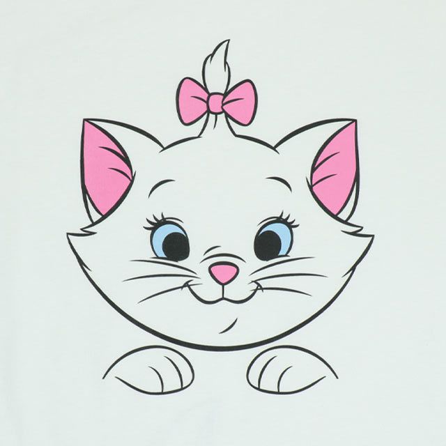 【ベビードール】マリー 親子お揃い キャラクターフェイスTシャツ 0320A / 大人 ユニセックス 男女兼用 リンクコーデ ペアルック 親子コーデ 半袖 トップス フリーサイズ 天竺素材 ワイドシルエット キャットコレクション 猫の日 猫キャラクター CAT