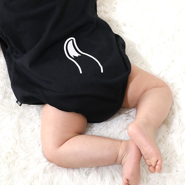 【ベビードール】フィガロ なりきる帽子付きロンパース 0321B / 70-80cm ベビー服 リンクコーデ ペアルック 親子コーデ 半袖 つなぎ ボディ肌着 フード付き 天竺素材 キャットコレクション 猫の日 猫キャラクター CAT