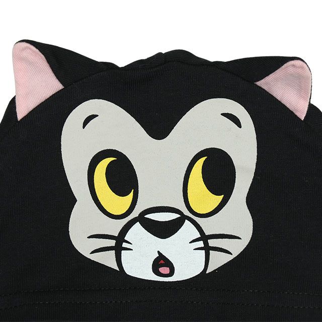 【ベビードール】フィガロ なりきる帽子付きロンパース 0321B / 70-80cm ベビー服 リンクコーデ ペアルック 親子コーデ 半袖 つなぎ ボディ肌着 フード付き 天竺素材 キャットコレクション 猫の日 猫キャラクター CAT