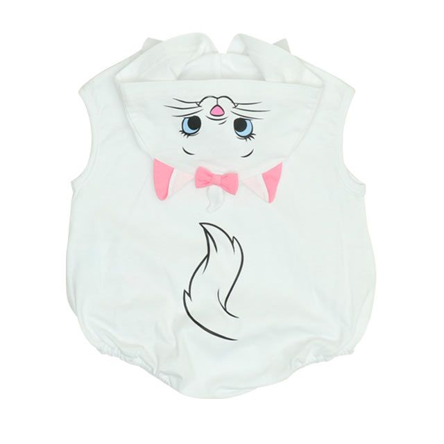 【ベビードール】マリー なりきる帽子付きロンパース 0321B / 70-80cm ベビー服 リンクコーデ ペアルック 親子コーデ 半袖 つなぎ ボディ肌着 フード付き 天竺素材 キャットコレクション 猫の日 猫キャラクター CAT