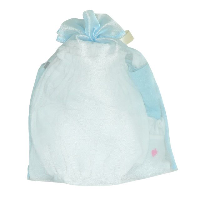 【ベビードール】アリス チュニック＆ブルマ 2点セット 0324B / 70-80cm ベビー服 ベビーサイズ 赤ちゃん 出産祝い 贈り物 プレゼント ドレス コスチューム 袖なし オーガンジー巾着付き