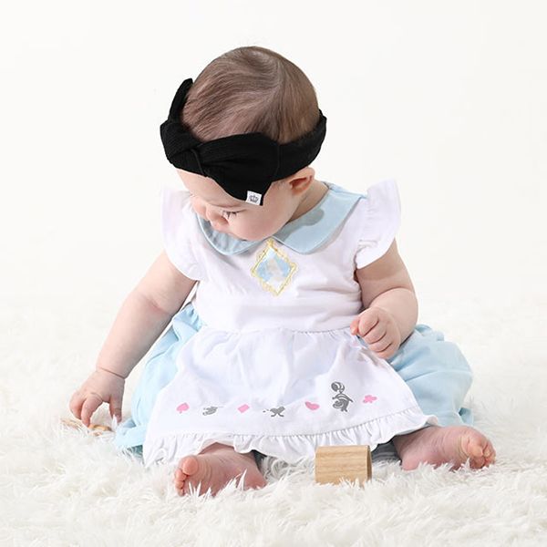 【ベビードール】アリス チュニック＆ブルマ 2点セット 0324B / 70-80cm ベビー服 ベビーサイズ 赤ちゃん 出産祝い 贈り物 プレゼント ドレス コスチューム 袖なし オーガンジー巾着付き