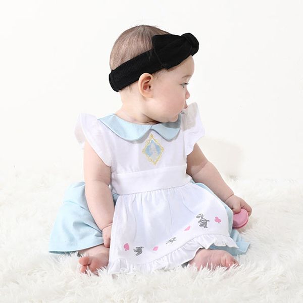 【ベビードール】アリス チュニック＆ブルマ 2点セット 0324B / 70-80cm ベビー服 ベビーサイズ 赤ちゃん 出産祝い 贈り物 プレゼント ドレス コスチューム 袖なし オーガンジー巾着付き