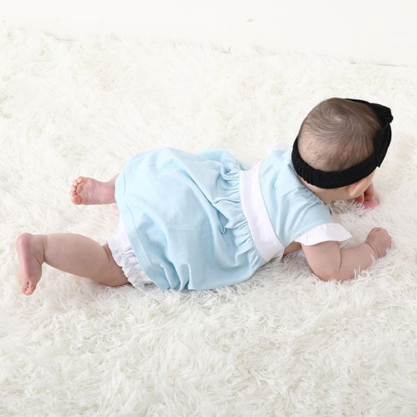 【ベビードール】アリス チュニック＆ブルマ 2点セット 0324B / 70-80cm ベビー服 ベビーサイズ 赤ちゃん 出産祝い 贈り物 プレゼント ドレス コスチューム 袖なし オーガンジー巾着付き