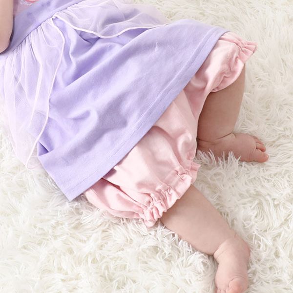 【ベビードール】ラプンツェル チュニック＆ブルマ 2点セット 0324B / 70-80cm ベビー服 ベビーサイズ 赤ちゃん 出産祝い 贈り物 プレゼント プリンセス ドレス コスチューム 袖なし オーガンジー巾着付き