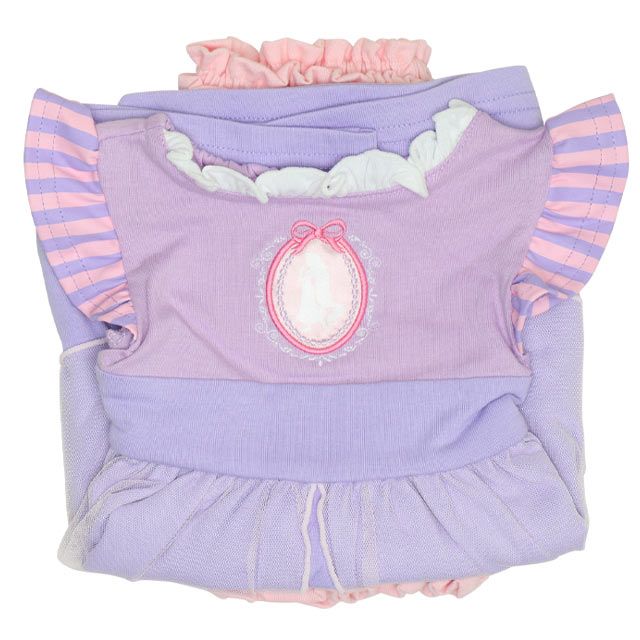 【ベビードール】ラプンツェル チュニック＆ブルマ 2点セット 0324B / 70-80cm ベビー服 ベビーサイズ 赤ちゃん 出産祝い 贈り物 プレゼント プリンセス ドレス コスチューム 袖なし オーガンジー巾着付き