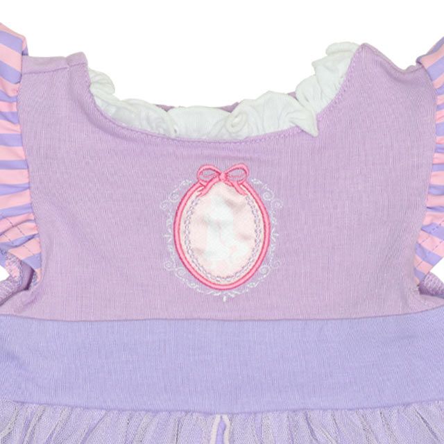 【ベビードール】ラプンツェル チュニック＆ブルマ 2点セット 0324B / 70-80cm ベビー服 ベビーサイズ 赤ちゃん 出産祝い 贈り物 プレゼント プリンセス ドレス コスチューム 袖なし オーガンジー巾着付き