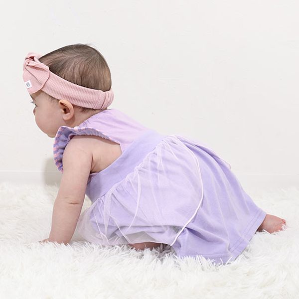 【ベビードール】ラプンツェル チュニック＆ブルマ 2点セット 0324B / 70-80cm ベビー服 ベビーサイズ 赤ちゃん 出産祝い 贈り物 プレゼント プリンセス ドレス コスチューム 袖なし オーガンジー巾着付き