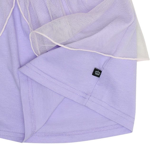 【ベビードール】アリエル チュニック＆ブルマ 2点セット 0324B / 70-80cm ベビー服 ベビーサイズ 赤ちゃん 出産祝い 贈り物 プレゼント プリンセス ドレス コスチューム 袖なし オーガンジー巾着付き