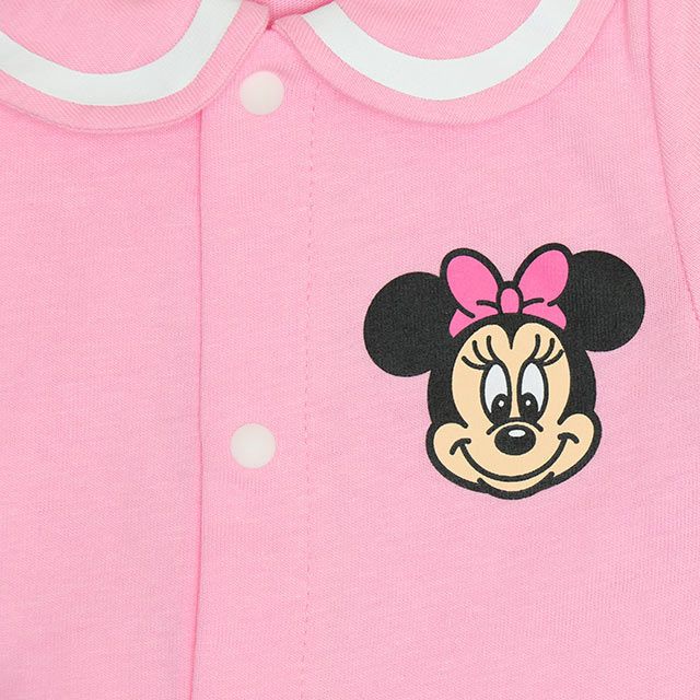 【ベビードール】ミニー マリン半袖2WAYオール 0327B / 50-70cm ベビーサイズ 赤ちゃん 出産祝い 贈り物 プレゼント ベビー服 ドレスオール カバーオール 襟付き