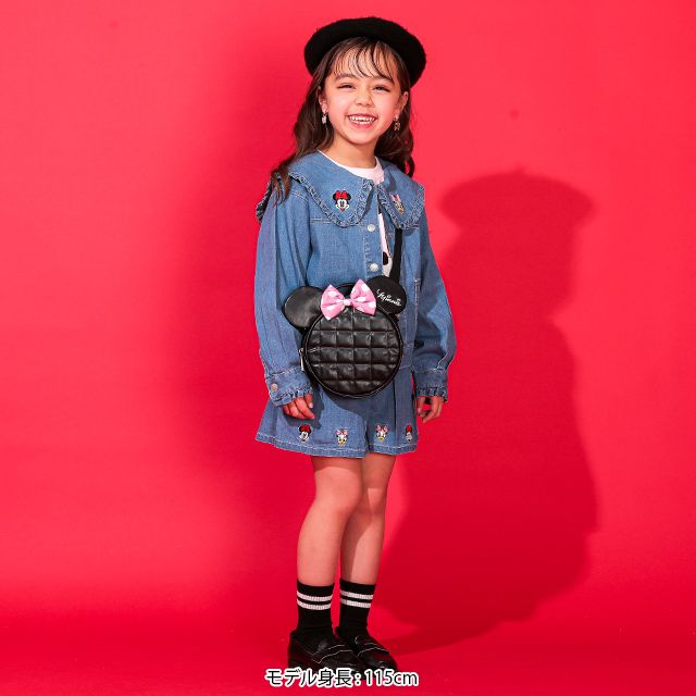 【ベビードール】ミニー キルティングショルダーバッグ 0328 / キッズ 子ども服 雑貨 鞄 カバン かばん ファッションアクセサリー 小物入れ ポーチ 斜めかけ ハンドバッグ 長さ調整可 取り外し可