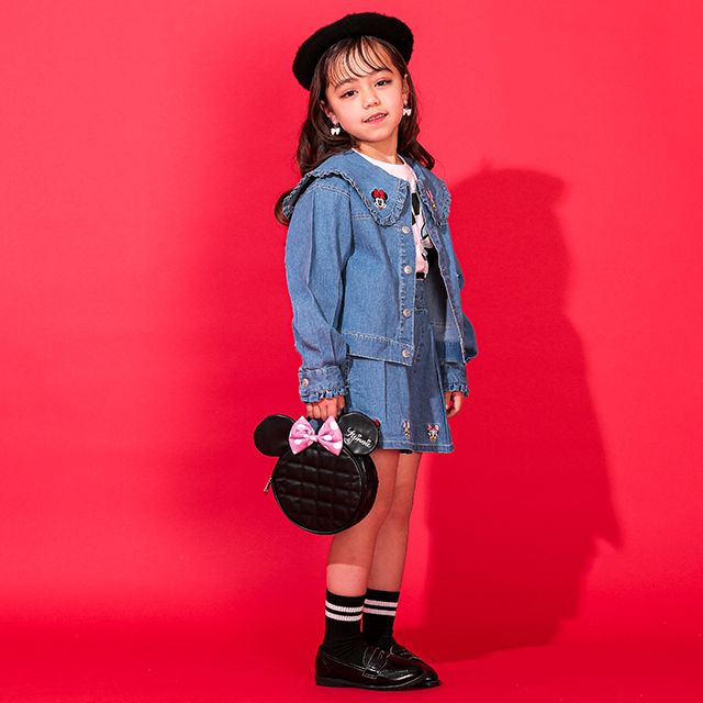 【ベビードール】ミニー キルティングショルダーバッグ 0328 / キッズ 子ども服 雑貨 鞄 カバン かばん ファッションアクセサリー 小物入れ ポーチ 斜めかけ ハンドバッグ 長さ調整可 取り外し可