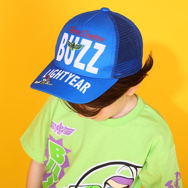 【ベビードール】バズ メッシュキャップ 0397 / トイストーリー 頭回り52-54cm キッズ ぼうし 帽子 サイズ調節可能（ホック） 日よけ 熱中症対策 UV対策