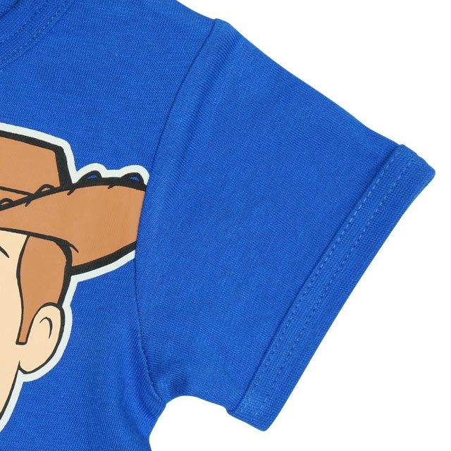 【ベビードール】ウッディ 蓄光キャラクターロンパース 0403B / トイ・ストーリー 80cm ベビーサイズ 赤ちゃん ベビー服 リンクコーデ ペアルック 親子コーデ つなぎ 半袖 ボディ肌着 暗いところで光る 綿100％ 天竺素材