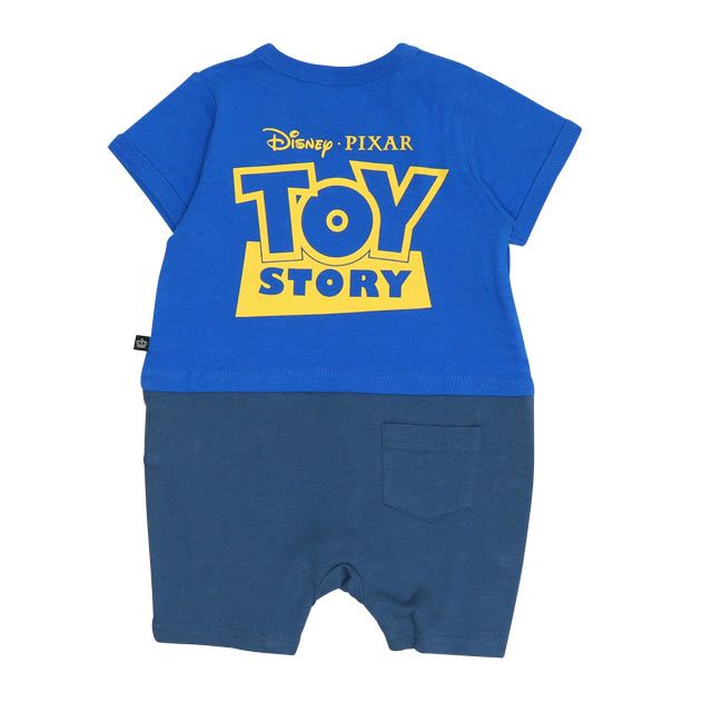 【ベビードール】ウッディ 蓄光キャラクターロンパース 0403B / トイ・ストーリー 80cm ベビーサイズ 赤ちゃん ベビー服 リンクコーデ ペアルック 親子コーデ つなぎ 半袖 ボディ肌着 暗いところで光る 綿100％ 天竺素材