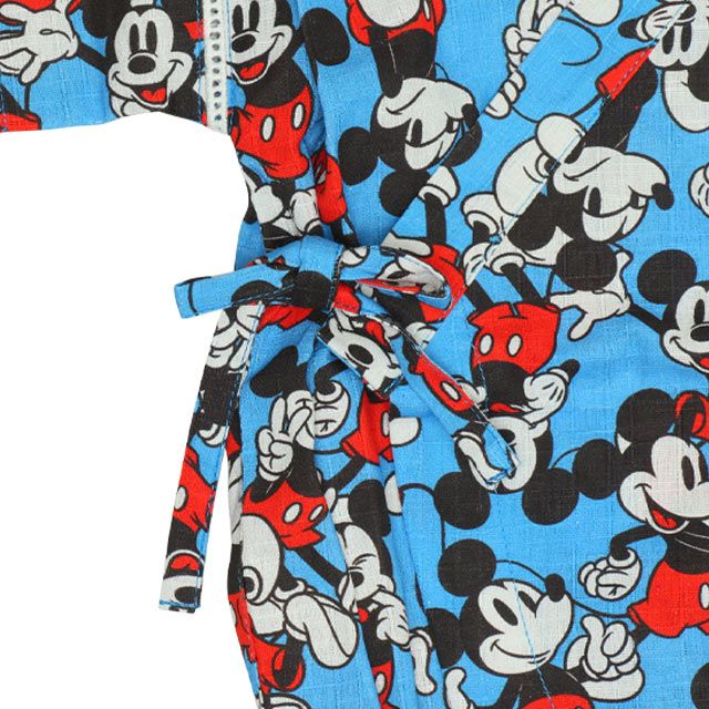 【ベビードール】ミッキー 浴衣ロンパース 0430B / 70-80cm ベビーサイズ 赤ちゃん 出産祝い 贈り物 プレゼント ベビー服 つなぎ 半袖 リンクコーデ ペアルック