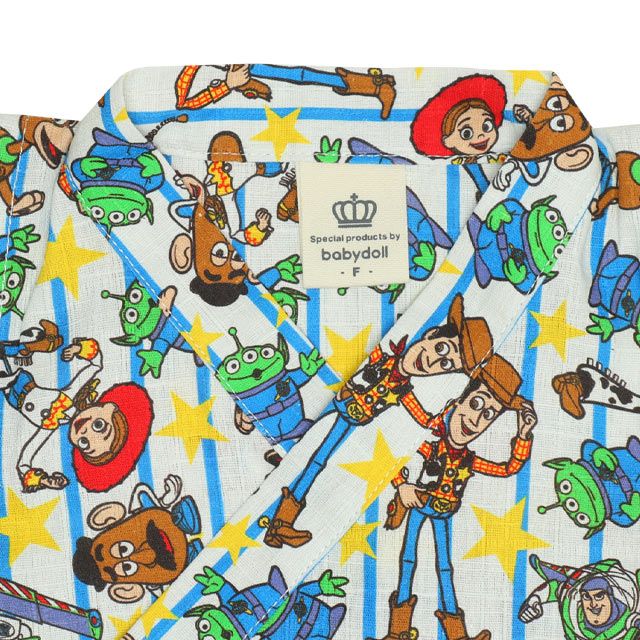 【ベビードール】トイ・ストーリー 浴衣ロンパース 0433B / 70-80cm ベビーサイズ 赤ちゃん 出産祝い 贈り物 プレゼント ベビー服 つなぎ 半袖 リンクコーデ ペアルック