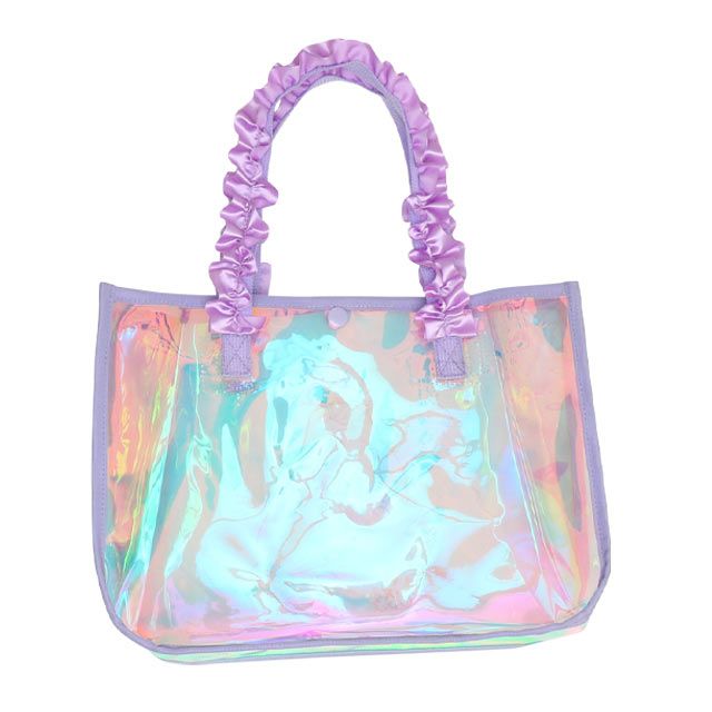 【ベビードール】ラプンツェル フリルクリアバッグ 0473 / キッズ スイムグッズ プール 水遊び 水泳 スイミング 鞄 トートバッグ プールバッグ オーロラ 軽量 撥水