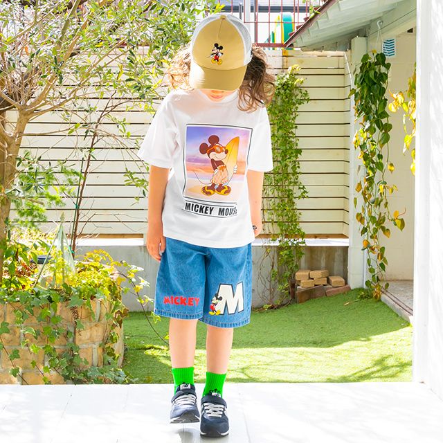 【ベビードール】ミッキー 刺繍メッシュキャップ 0481 / 頭回り52-54cm キッズ ぼうし 帽子 サイズ調節可能（ホック） 日よけ 熱中症対策 UV対策 スポーツ お出かけ レジャー