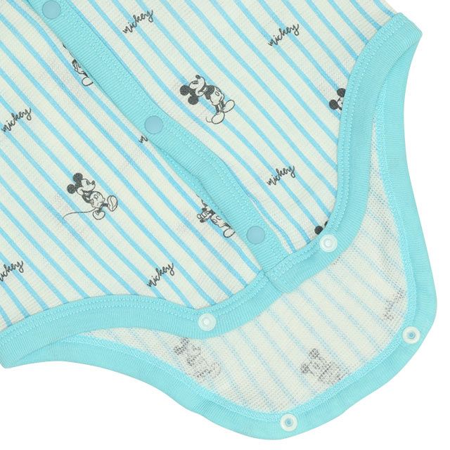 【ベビードール】ミニー 総柄メッシュボディスーツ 0483B / ベビーサイズ 赤ちゃん 出産祝い 贈り物 プレゼント ベビー服 ワンオール つなぎ 半袖 天竺素材