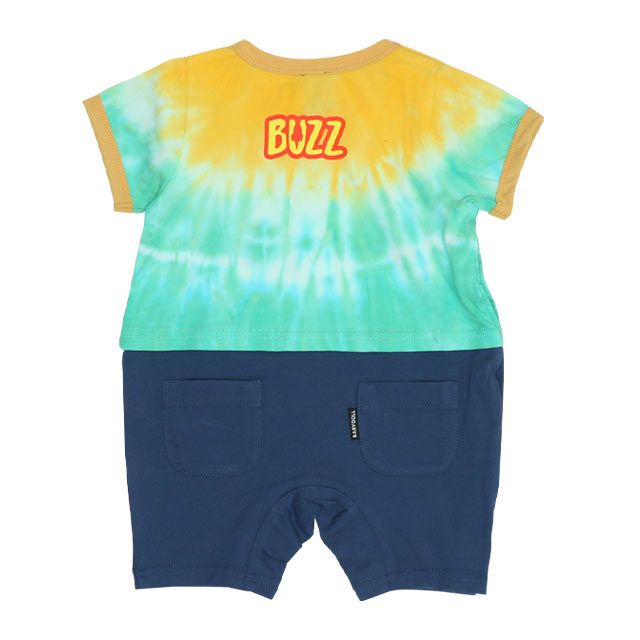 【ベビードール】バズ タイダイキャラクターロンパース 0516B / トイストーリー ベビーサイズ 赤ちゃん 出産祝い 贈り物 プレゼント ベビー服 つなぎ リンクコーデ ペアルック 親子コーデ おそろい 天竺素材