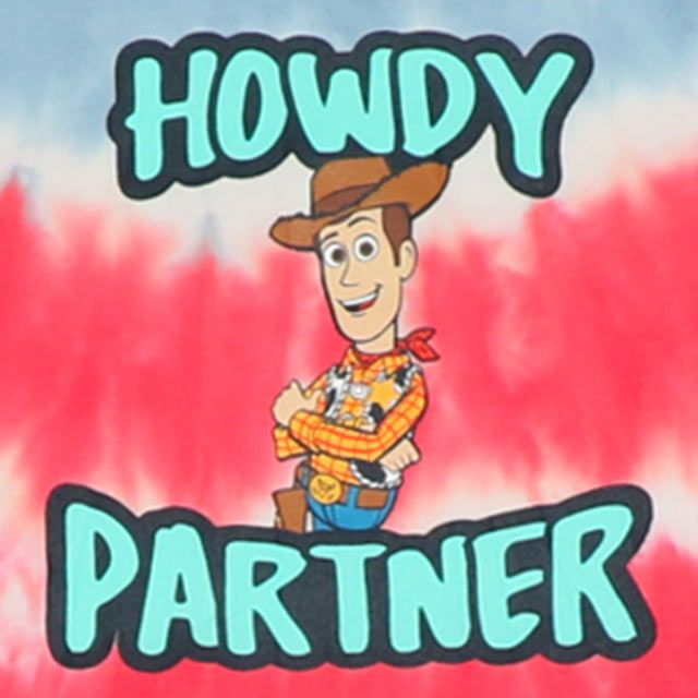 【ベビードール】ウッディ タイダイキャラクターロンパース 0516B / トイストーリー ベビーサイズ 赤ちゃん 出産祝い 贈り物 プレゼント ベビー服 つなぎ リンクコーデ ペアルック 親子コーデ おそろい 天竺素材