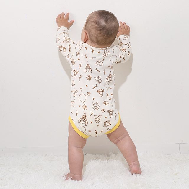 【ベビードール】プー ギフトBOX付き 3点ギフトセット 0636B 【DY】 / 70-80cm ベビーサイズ 赤ちゃん 出産祝い 贈り物 プレゼント ベビー服 長袖 ボディスーツ サロペット 帽子 ベビーハット トータルコーディネート 綿100%