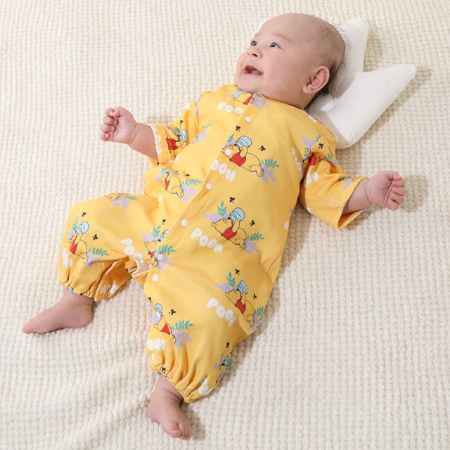 【ベビードール】ミッキー 肌着ドッキング2WAYオール 0714B / 50-70cm ベビーサイズ 赤ちゃん 出産祝い 贈り物 プレゼント ベビー服 つなぎ ドレスオール カバーオール 時短 楽ちん 綿100％