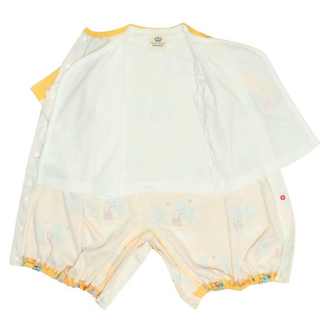 【ベビードール】ミッキー 肌着ドッキング2WAYオール 0714B / 50-70cm ベビーサイズ 赤ちゃん 出産祝い 贈り物 プレゼント ベビー服 つなぎ ドレスオール カバーオール 時短 楽ちん 綿100％