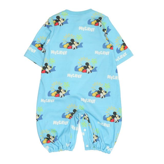 【ベビードール】ミッキー 肌着ドッキング2WAYオール 0714B / 50-70cm ベビーサイズ 赤ちゃん 出産祝い 贈り物 プレゼント ベビー服 つなぎ ドレスオール カバーオール 時短 楽ちん 綿100％