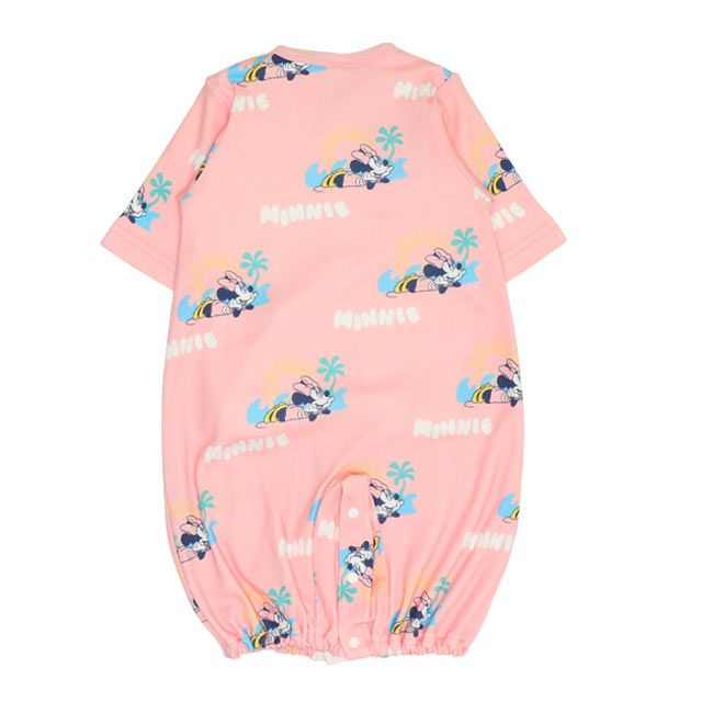 【ベビードール】ミニー 肌着ドッキング2WAYオール 0714B / 50-70cm ベビーサイズ 赤ちゃん 出産祝い 贈り物 プレゼント ベビー服 つなぎ ドレスオール カバーオール 時短 楽ちん 綿100％