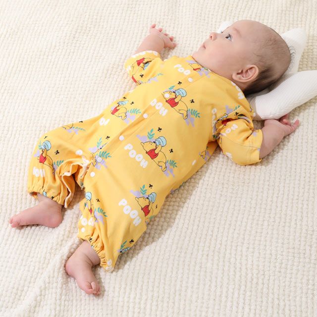 【ベビードール】プー 肌着ドッキング2WAYオール 0714B / 50-70cm ベビーサイズ 赤ちゃん 出産祝い 贈り物 プレゼント ベビー服 つなぎ ドレスオール カバーオール 時短 楽ちん 綿100％