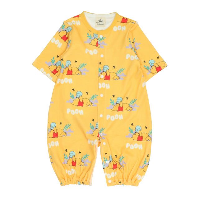 【ベビードール】プー 肌着ドッキング2WAYオール 0714B / 50-70cm ベビーサイズ 赤ちゃん 出産祝い 贈り物 プレゼント ベビー服 つなぎ ドレスオール カバーオール 時短 楽ちん 綿100％